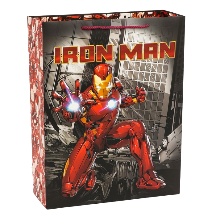 Пакет подарочный Iron Man Мстители 31х40х11,5 см