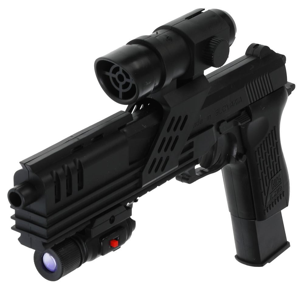 Пистолет с оптич. прицелом, с фонарем  K2119-82 в кор. 219858
