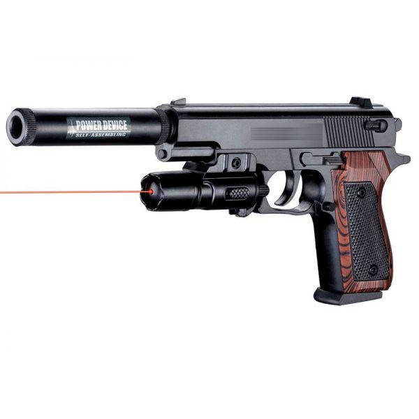 Пистолет с лазер. прицелом, с глушителем SP-3D в кор. 214580