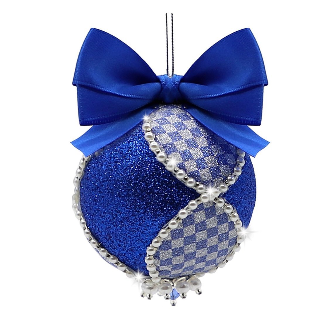 Набор для творчества Новогодний шар из фоамирана сине-серебрянный
