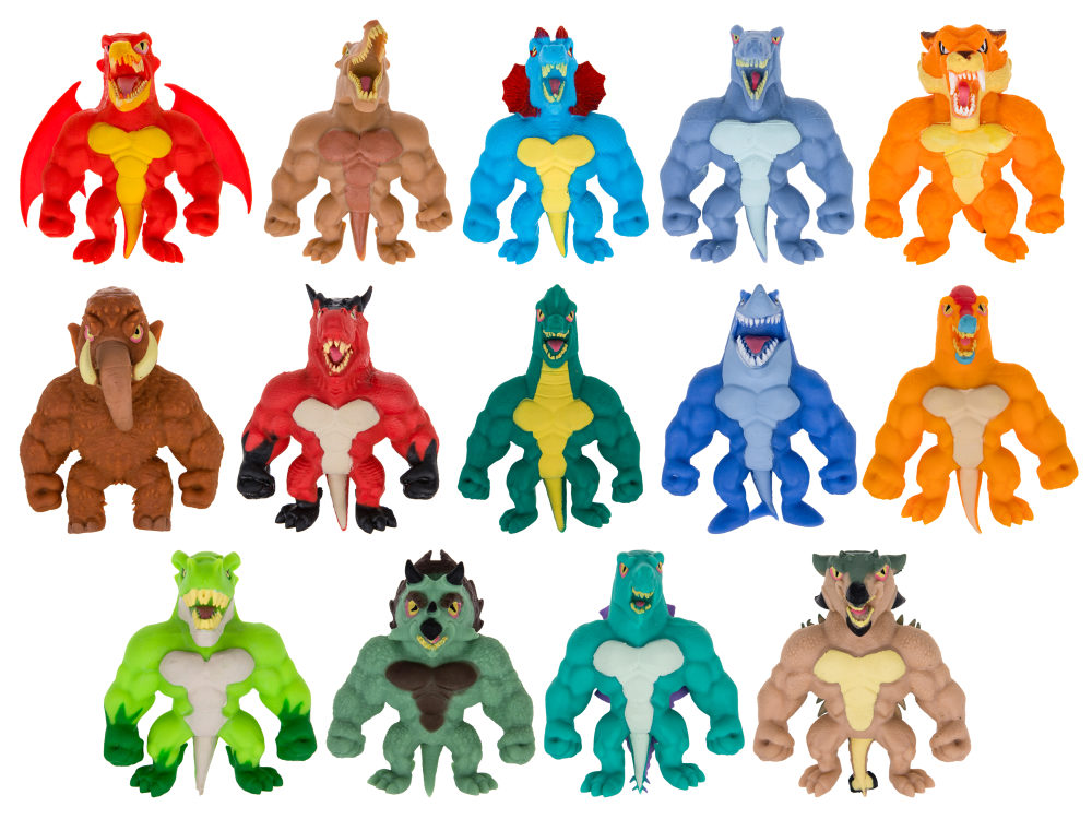 Тянущиеся фигурки Monster Flex Dino, тянущиеся фигурки 14см, 14 видов в ассортименте
