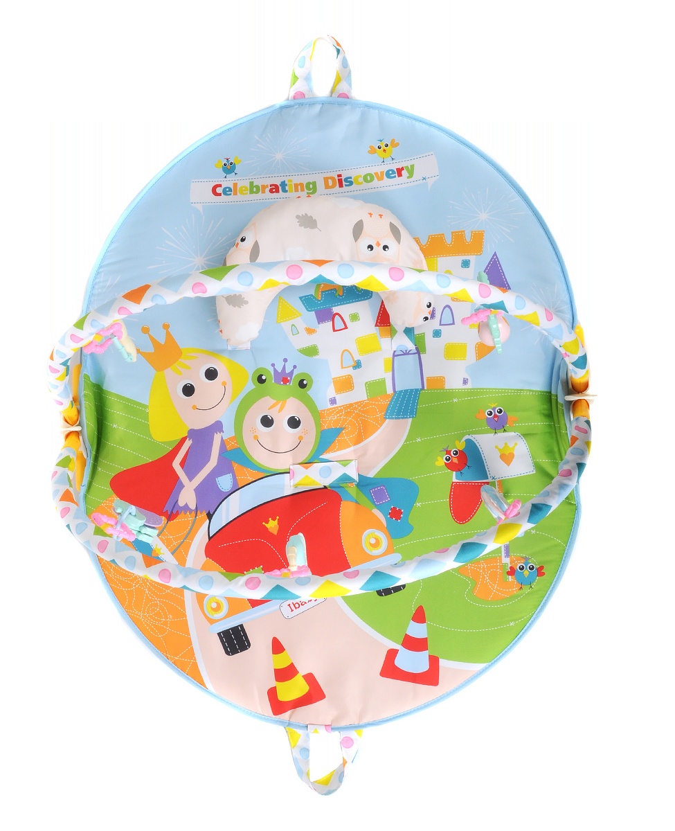 Коврик мягкий Elefantino с двумя положениями (лежа и сидя), с фикс малыша, 5 погрем в/к 80*11*47 см