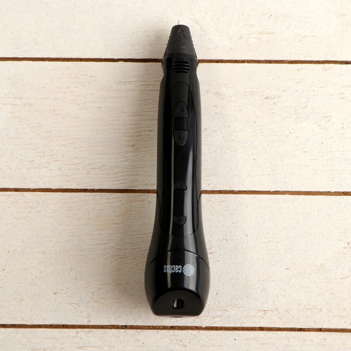 3D ручка Cactus (CS-3D-PEN-C-BK), ABS и PLA, пластик в комплекте, черная