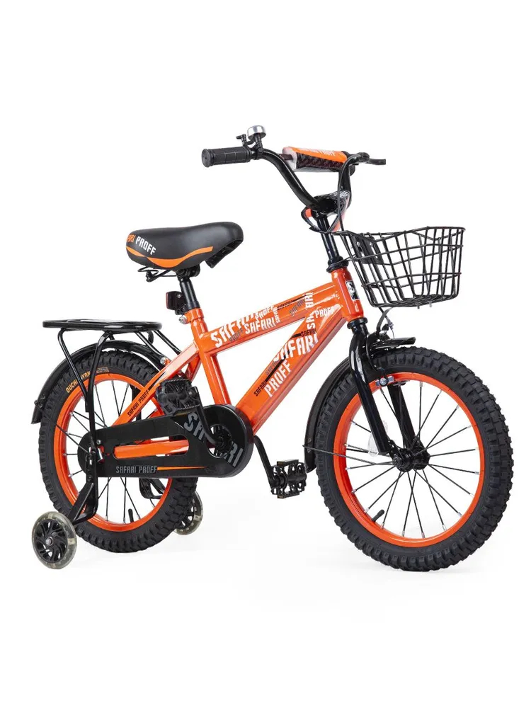 Велосипед 16" Safari Proff оранжевый с корзинкой 1003034/2