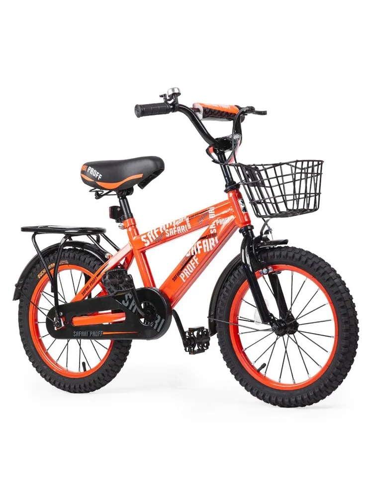 Велосипед 20" Safari Proff оранжевый с корзинкой, с подножкой 1003050