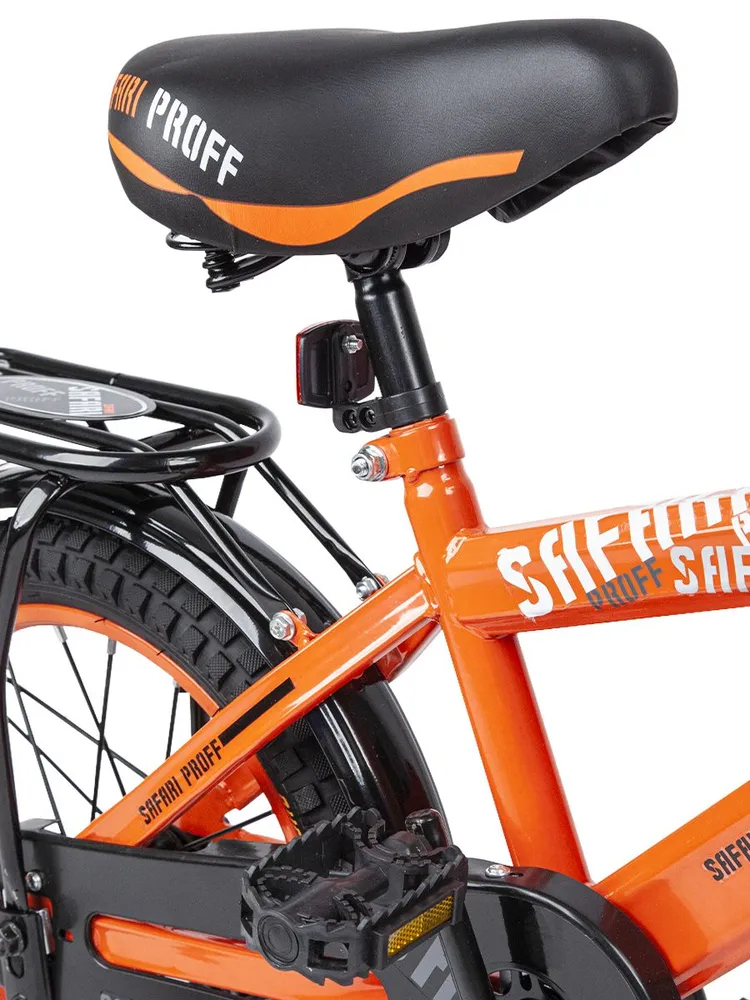 Велосипед 20" Safari Proff оранжевый с корзинкой, с подножкой 1003050