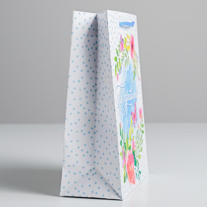 Пакет ламинированный вертикальный Бабочки MS 18 × 23 × 10 см