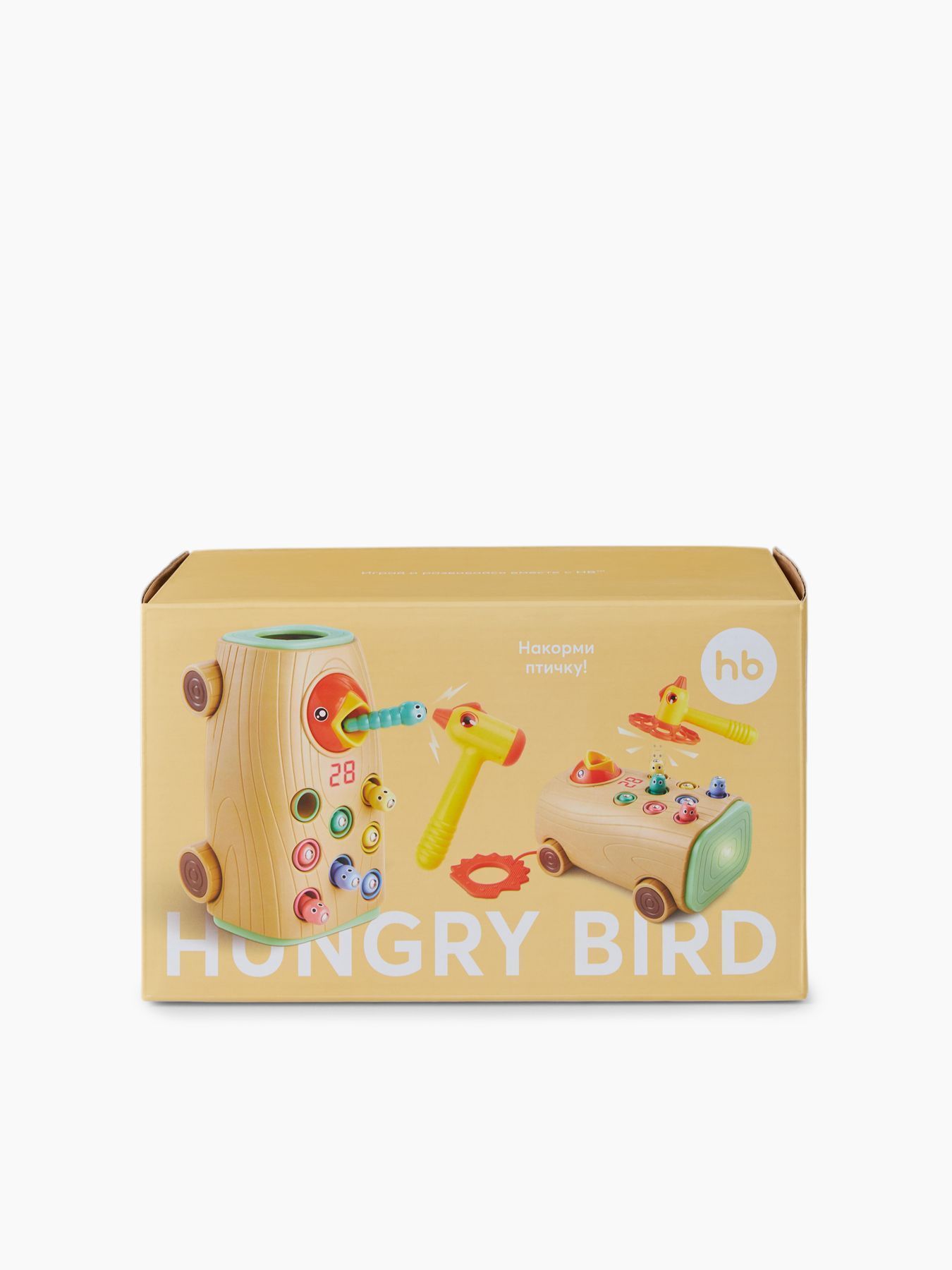 Игрушка-стучалка Hungry Bird Хангри Берд (beige)