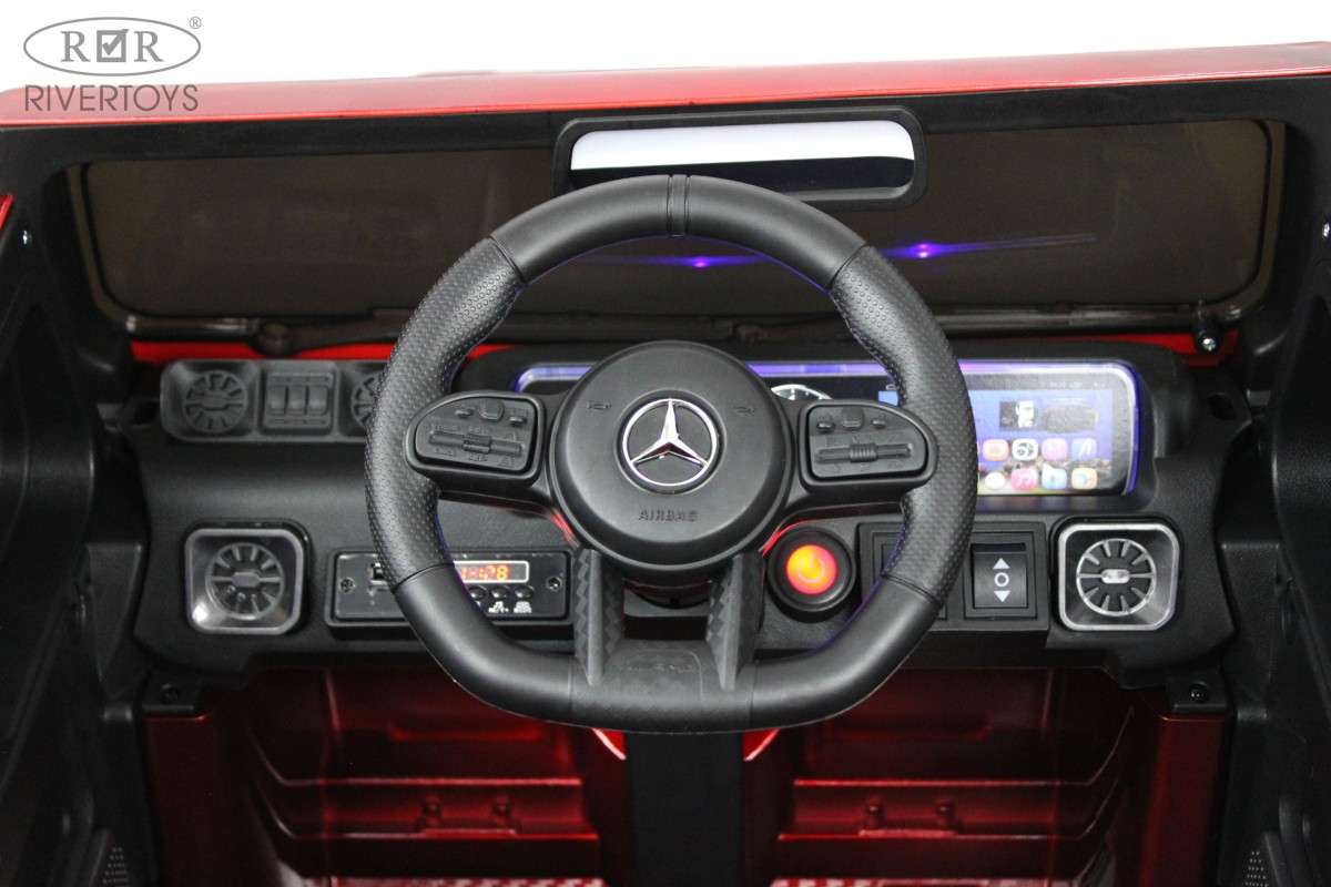 Машина на аккум. Mercedes Benz G63 4WD вишневый глянец