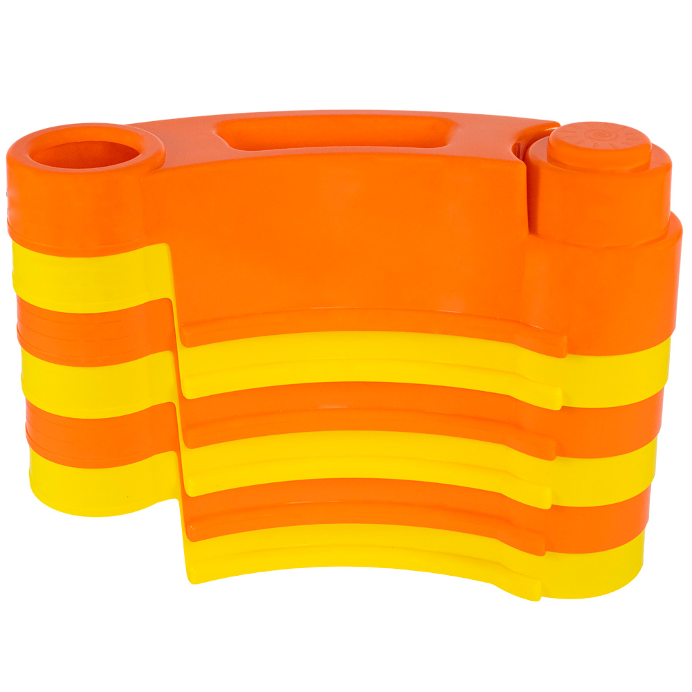 Песочница сборная 6 секций диаметр 107 см желто-оранжевый