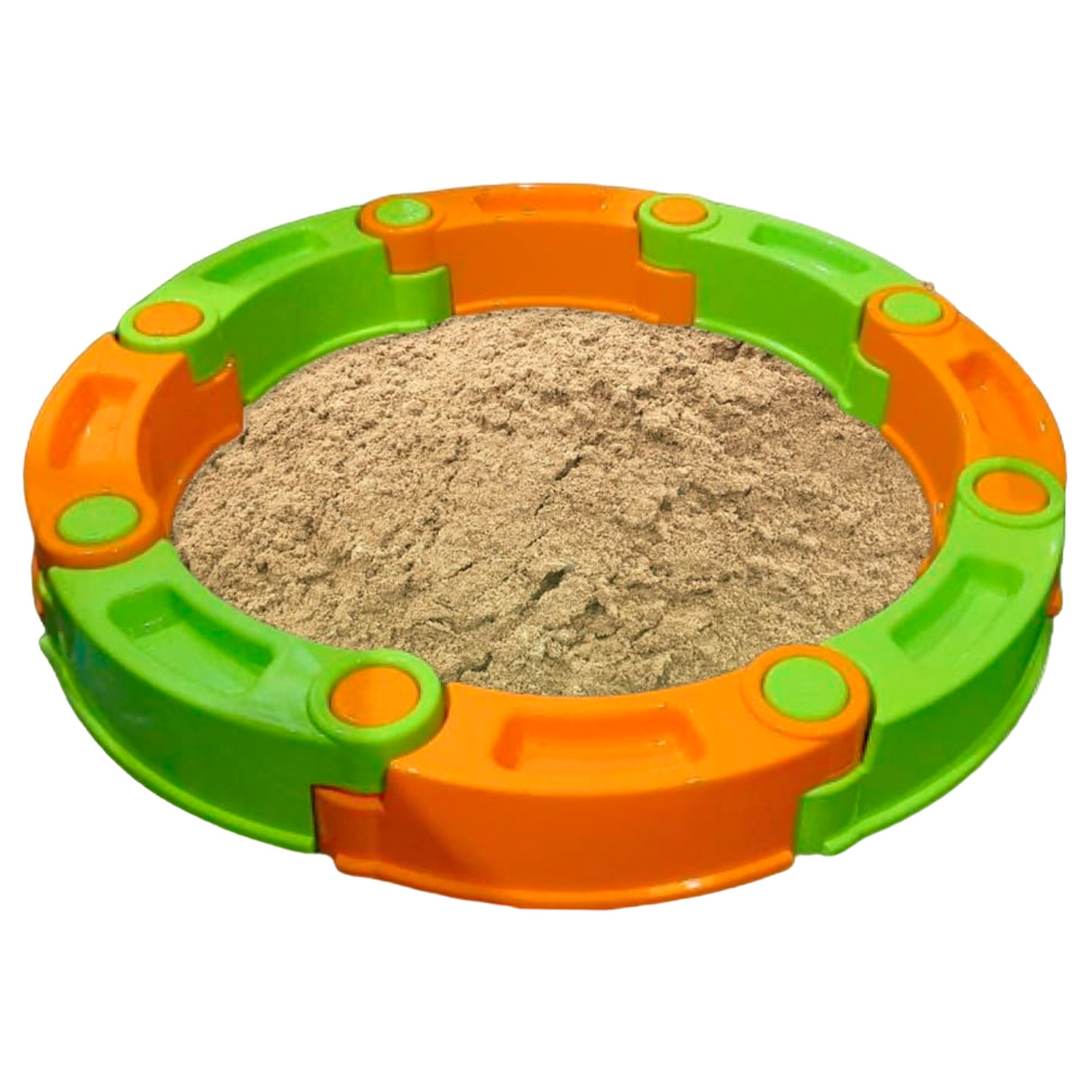 Песочница сборная 8 секций диаметр 139 см оранж-лайм