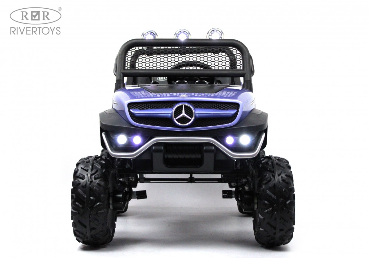 Машина на аккум. Mercedes-Benz Unimog Mini синий глянец