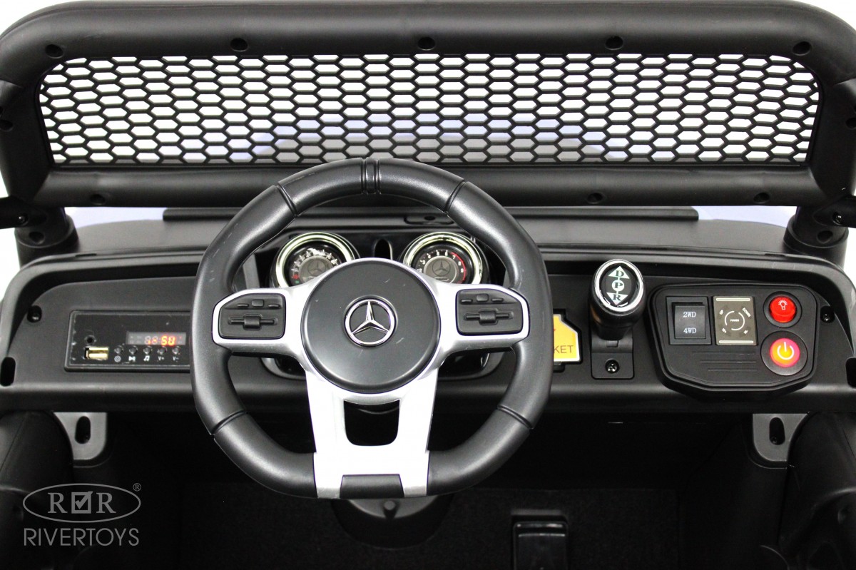 Машина на аккум. Mercedes-Benz Unimog Mini синий глянец