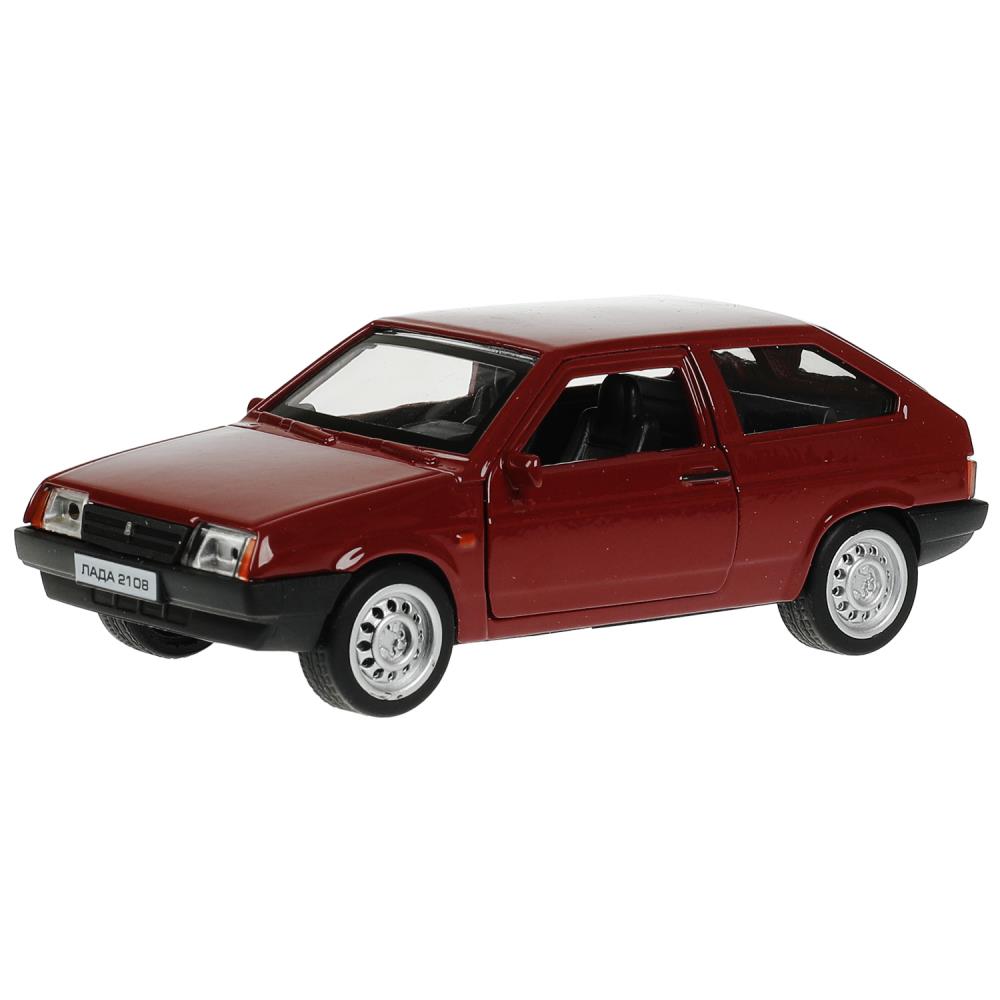 Машина метал. Технопарк Lada-2108 Спутник 12 см двери, багаж, инерц вишневый 343354