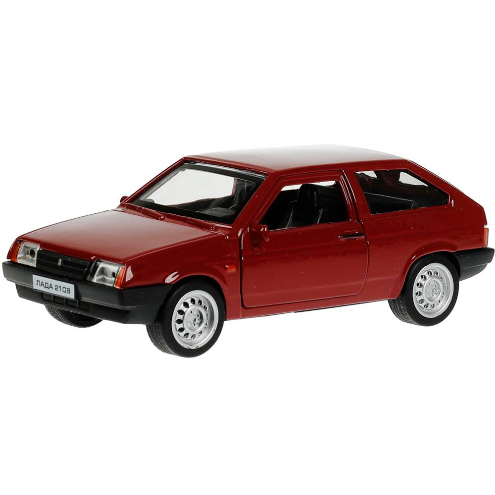 Машина метал. Технопарк Lada-2108 Спутник 12 см двери, багаж, инерц вишневый 343354