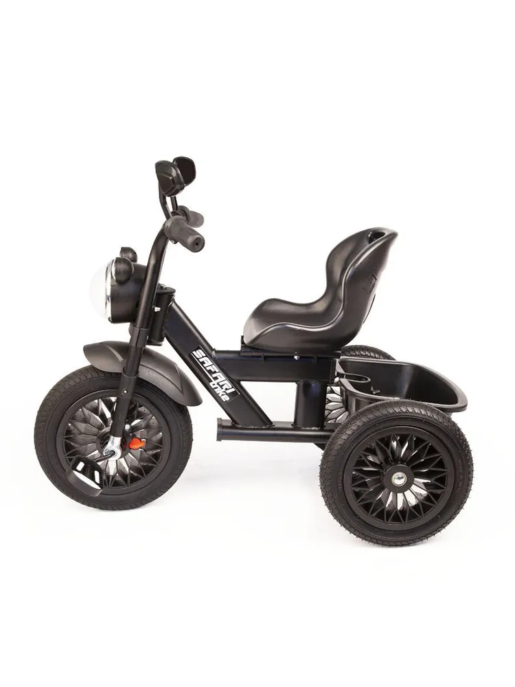 Велосипед 3 кол. Safari Trike 12"/10" пласт. колеса свет звук черный 1002499/1