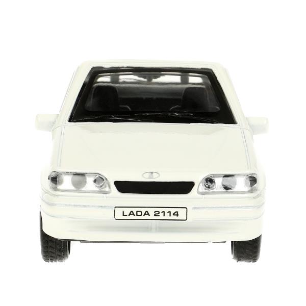 Машина метал. Технопарк Lada 2114 Samara 12 см двери багаж инерц. белая 360178