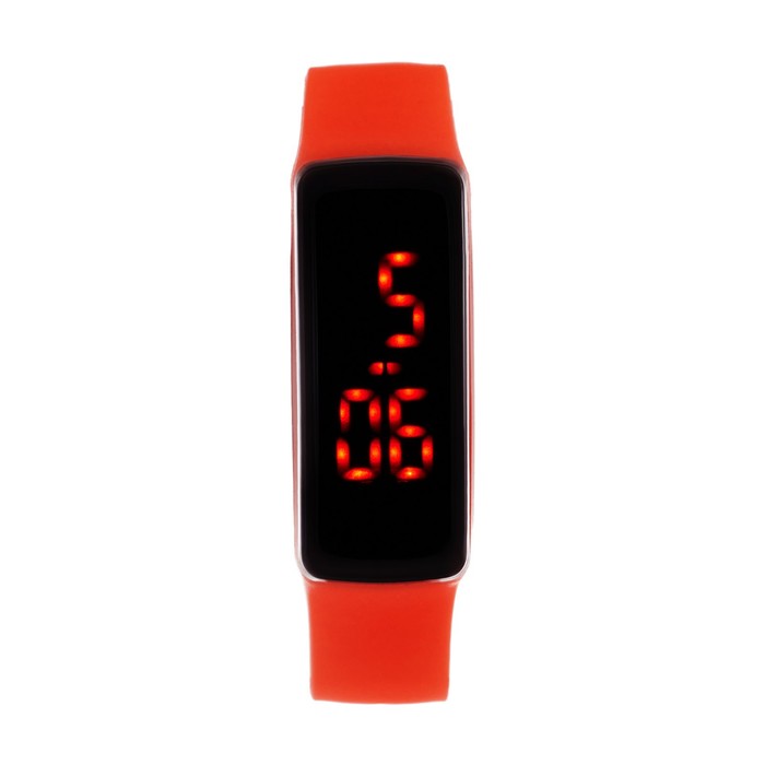 Часы наручные электронные Блик ремешок силикон циферблат 5 х 2 см, красные