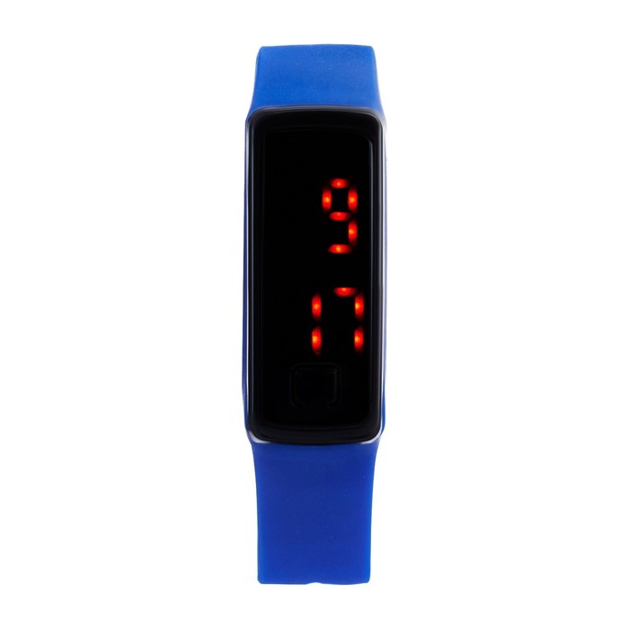 Часы наручные электронные Блик ремешок силикон циферблат 5 х 2 см, синие