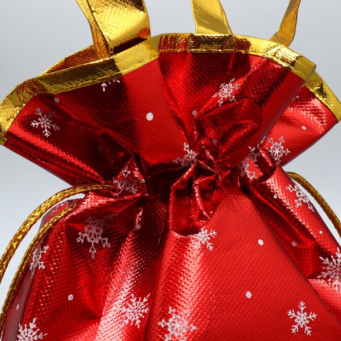 Пакет-мешок из нетканного материала Подарок от Деда Мороза 25 × 32 см