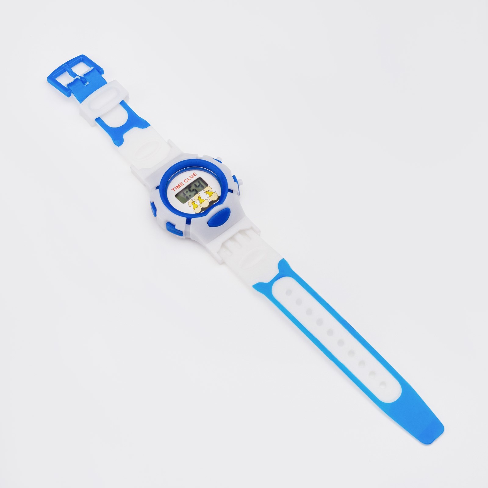 Часы наручные электронные Джуниор ремешок силикон, l-22 см, синие
