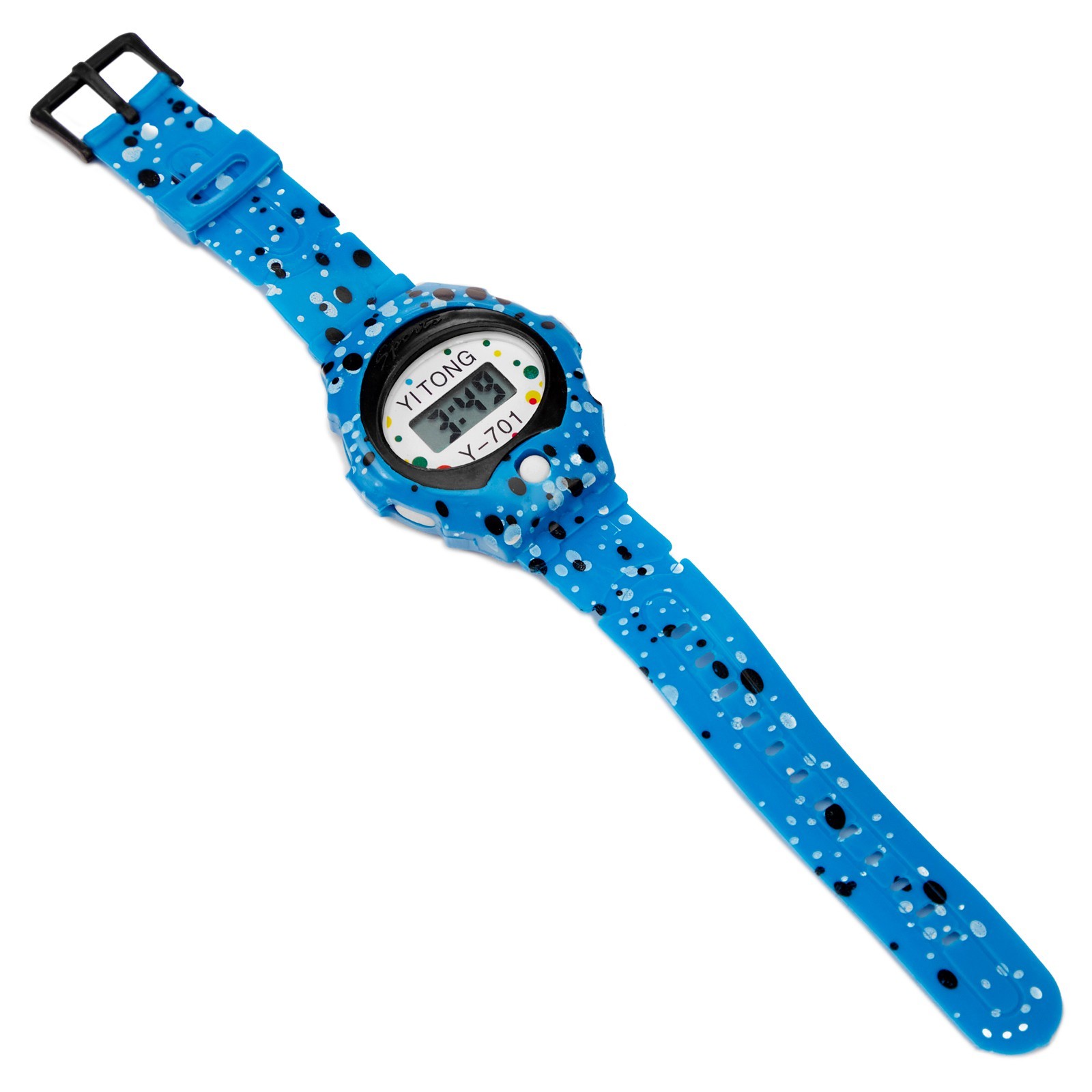Часы наручные электронные детские Пупырка ремешок силикон, l-23 см, синий