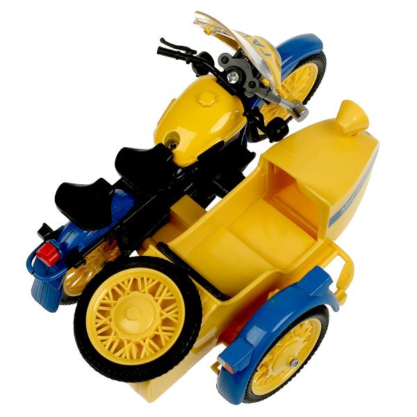 Мотоцикл с коляской метал. Технопарк 13 см Милиция желт 367991