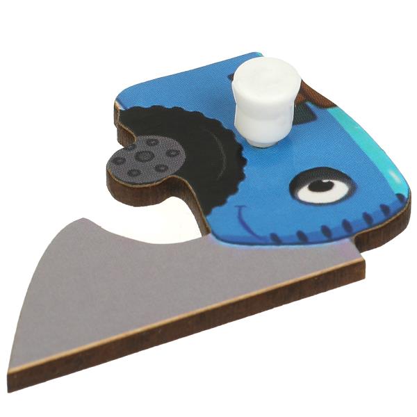 Игрушка деревянная Буратино рамка-вкладыш с ручками Синий Трактор 17*17 см, термопак 372044