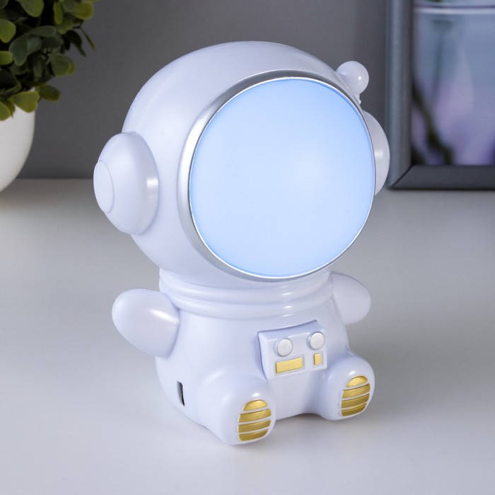 Ночник Космонавт LED 1.5Вт USB АКБ белый 9,5х8х10,5 см