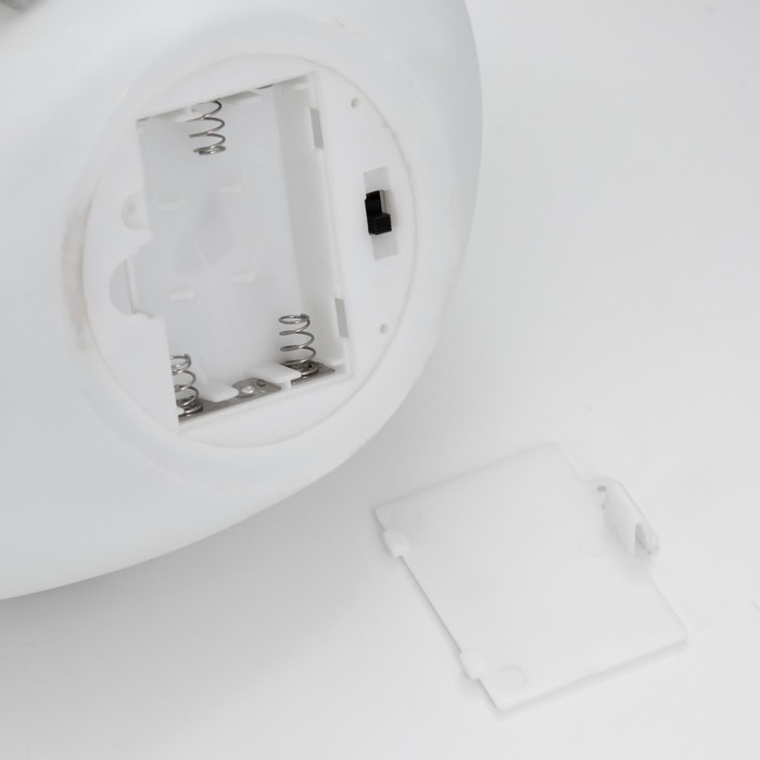 Ночник Ленивец LED от батареек бело-серый 8,5х19х18,5 см