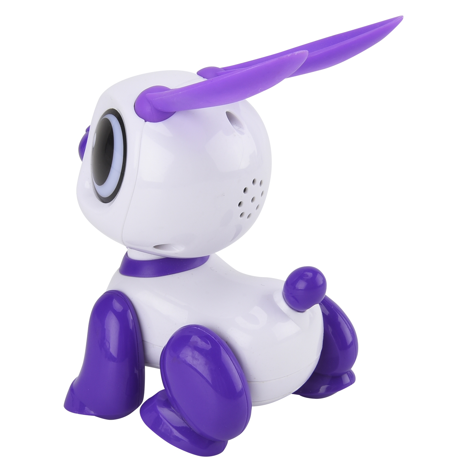 Интерактивная игрушка Mioshi active Милые животные Зайчонок 13 см, свет, звук, подвиж. фиол.