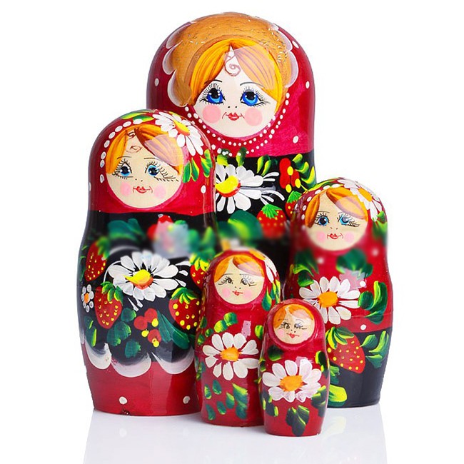 Матрешка 5 в 1 (расписная) малая /Русские народные игрушки