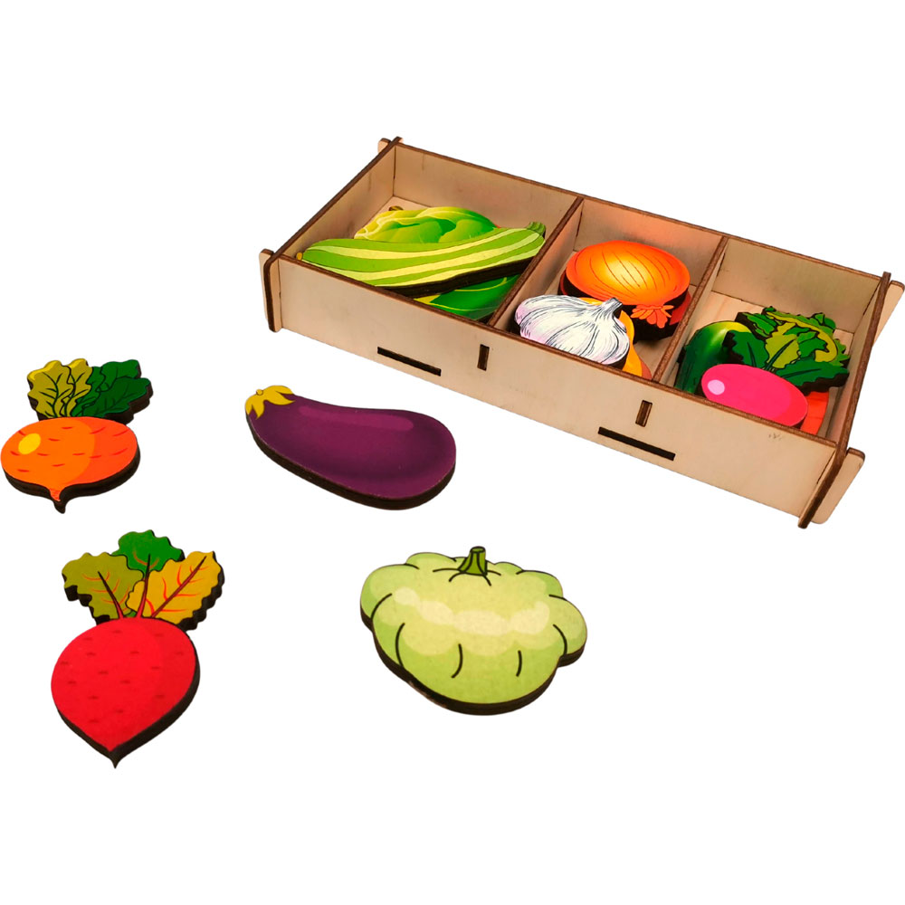 Набор Овощи на магнитах в коробке 16 дет.
