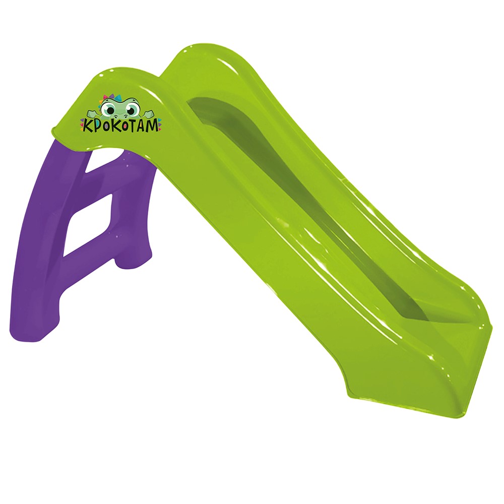 Горка детская 70 см зеленый и фиолетовый 373-208
