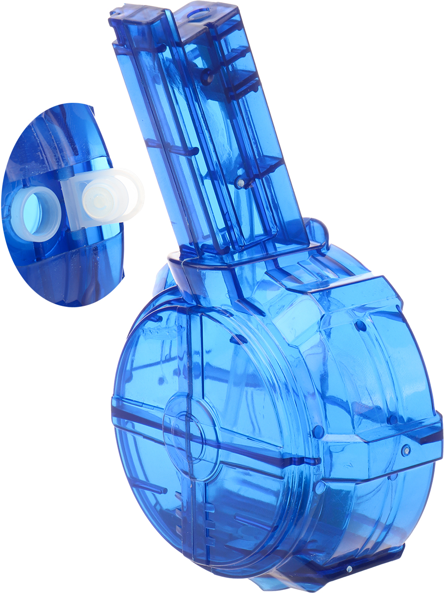 Водяной пистолет Аквабум голубой с белым, заряжается через USB 20,5х3х16см
