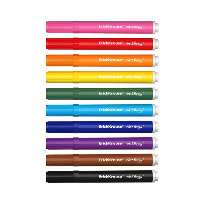 Маркер для ткани набор 10цв ErichKrause ArtBerry с 3 раскрасками 34937