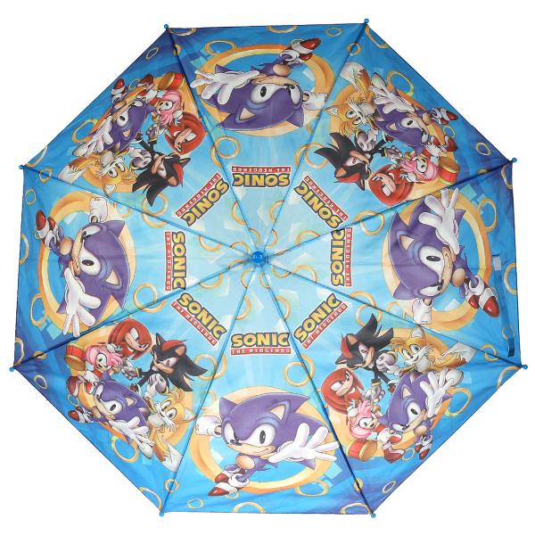 Зонт детский Соник 45 см ткань полуавтомат Играем вместе 372249