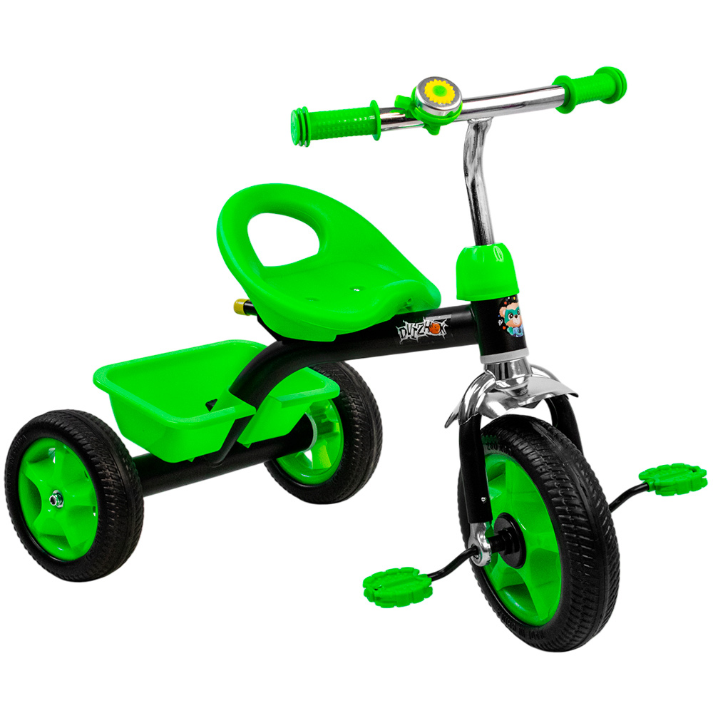 Велосипед трехколесный зеленый колеса EVA