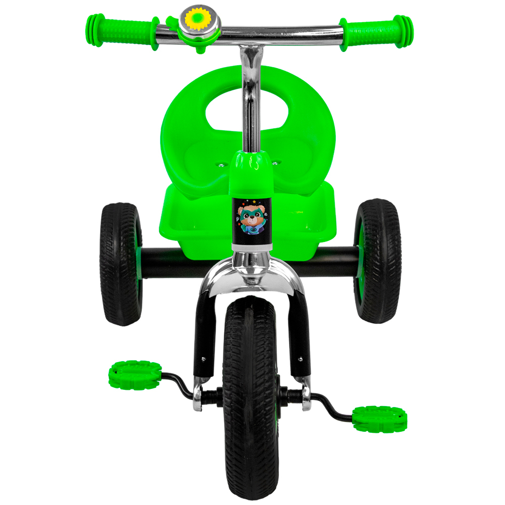 Велосипед трехколесный зеленый колеса EVA