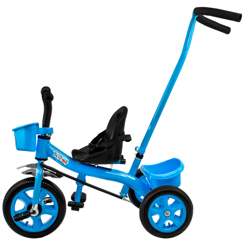 Велосипед трехколесный голубой колеса EVA