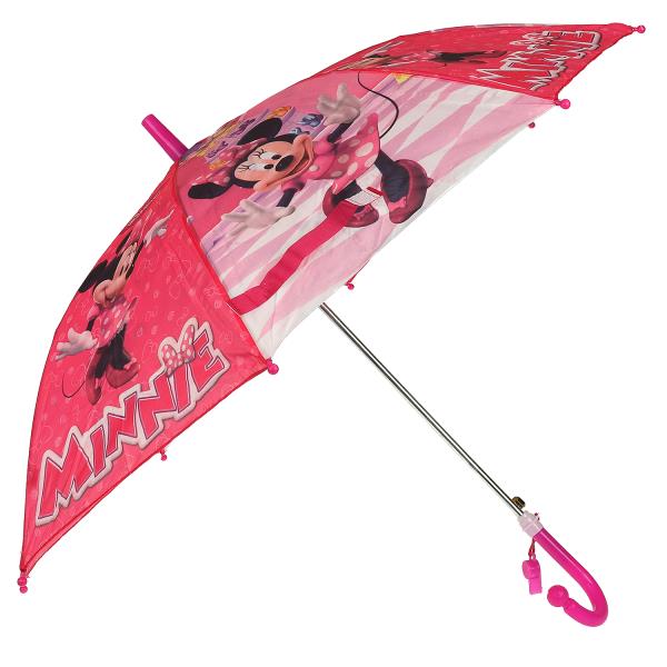 Зонт детский Минни маус r-45см ткань полуавтомат Играем вместе 373438