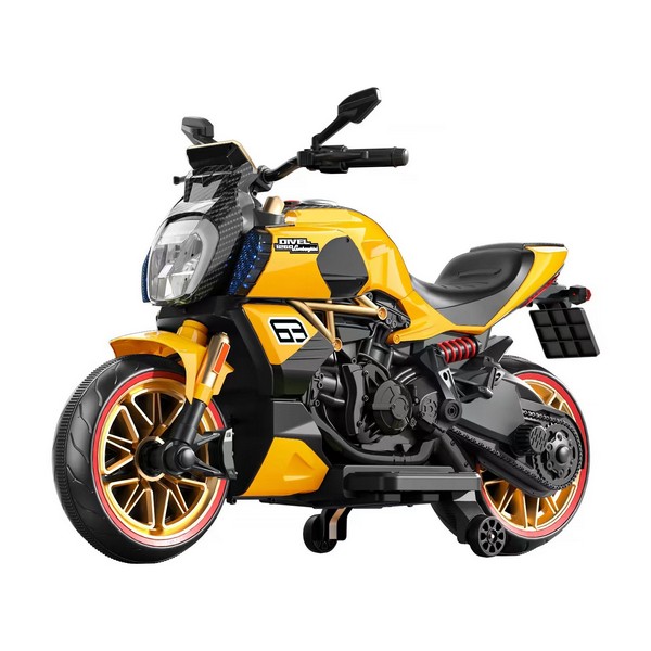 Мотоцикл на аккум. оранжевый, колеса EVA