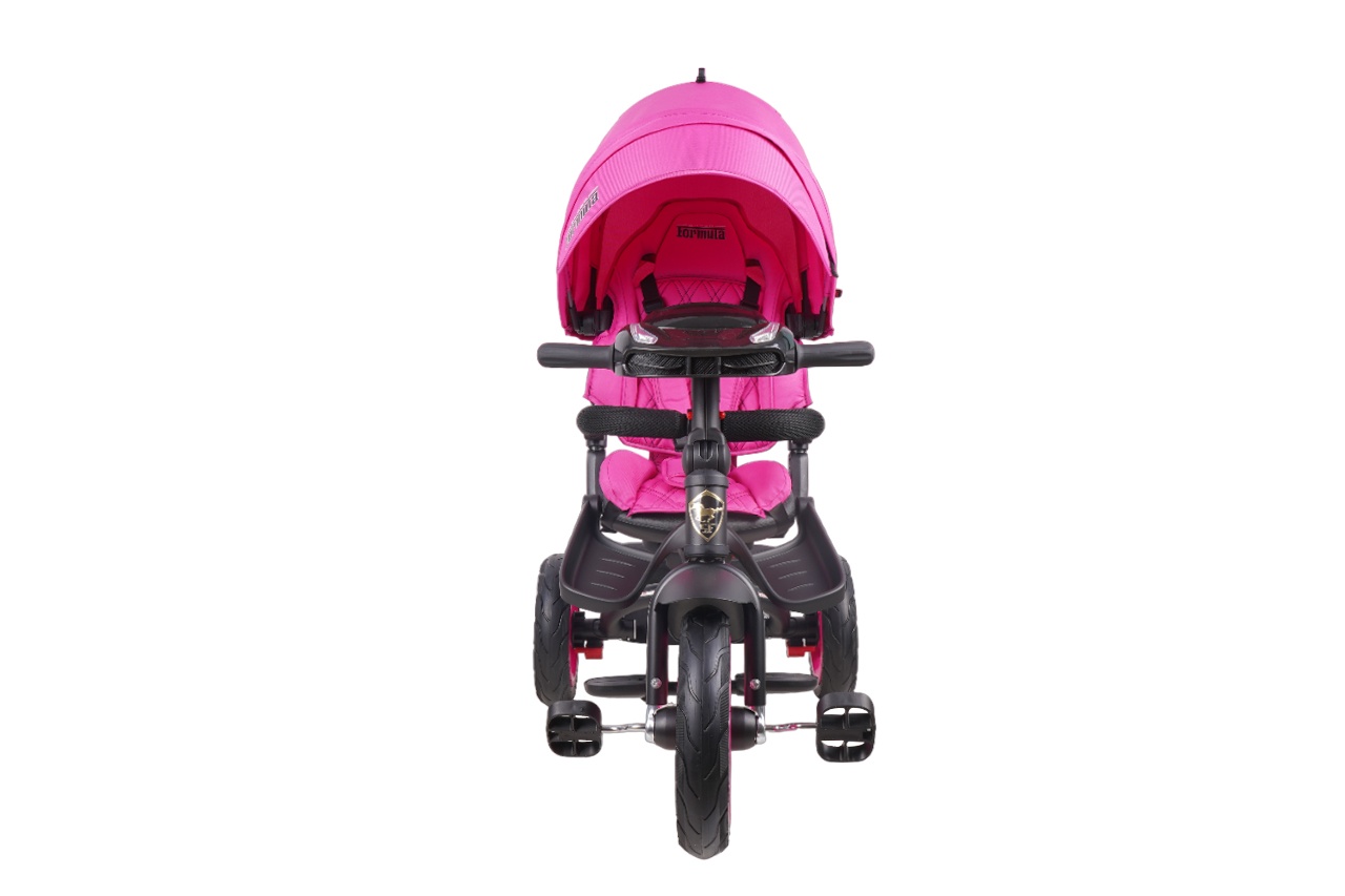 Велосипед Super Formula надув. колесо 12" и 10" повор.сиденье свет звук розовый