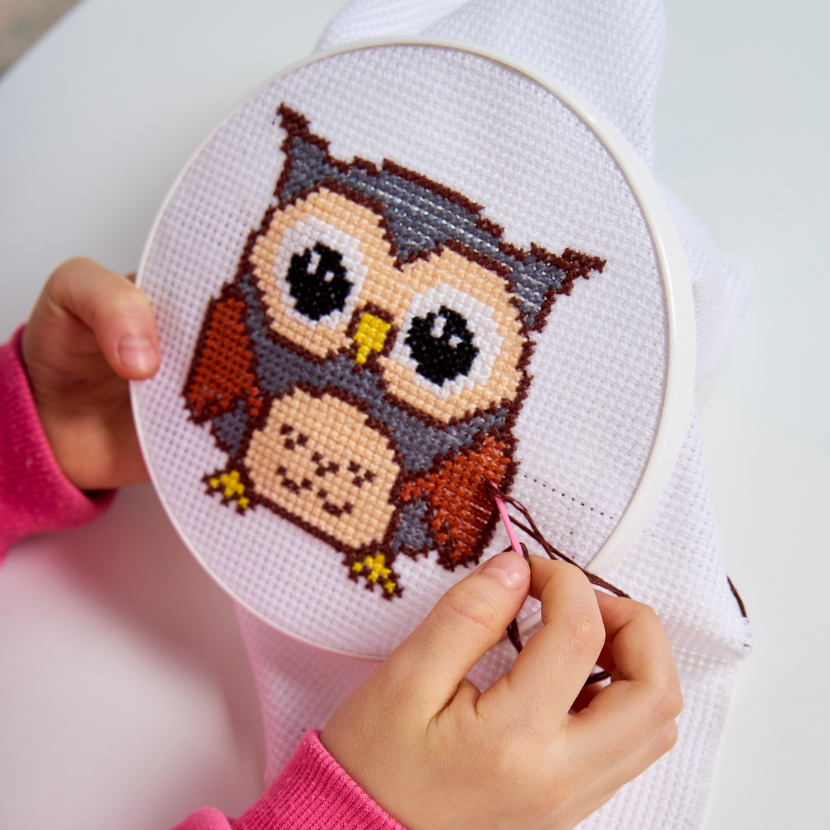 Набор для творчества Вышивка Совёнок с пяльцами