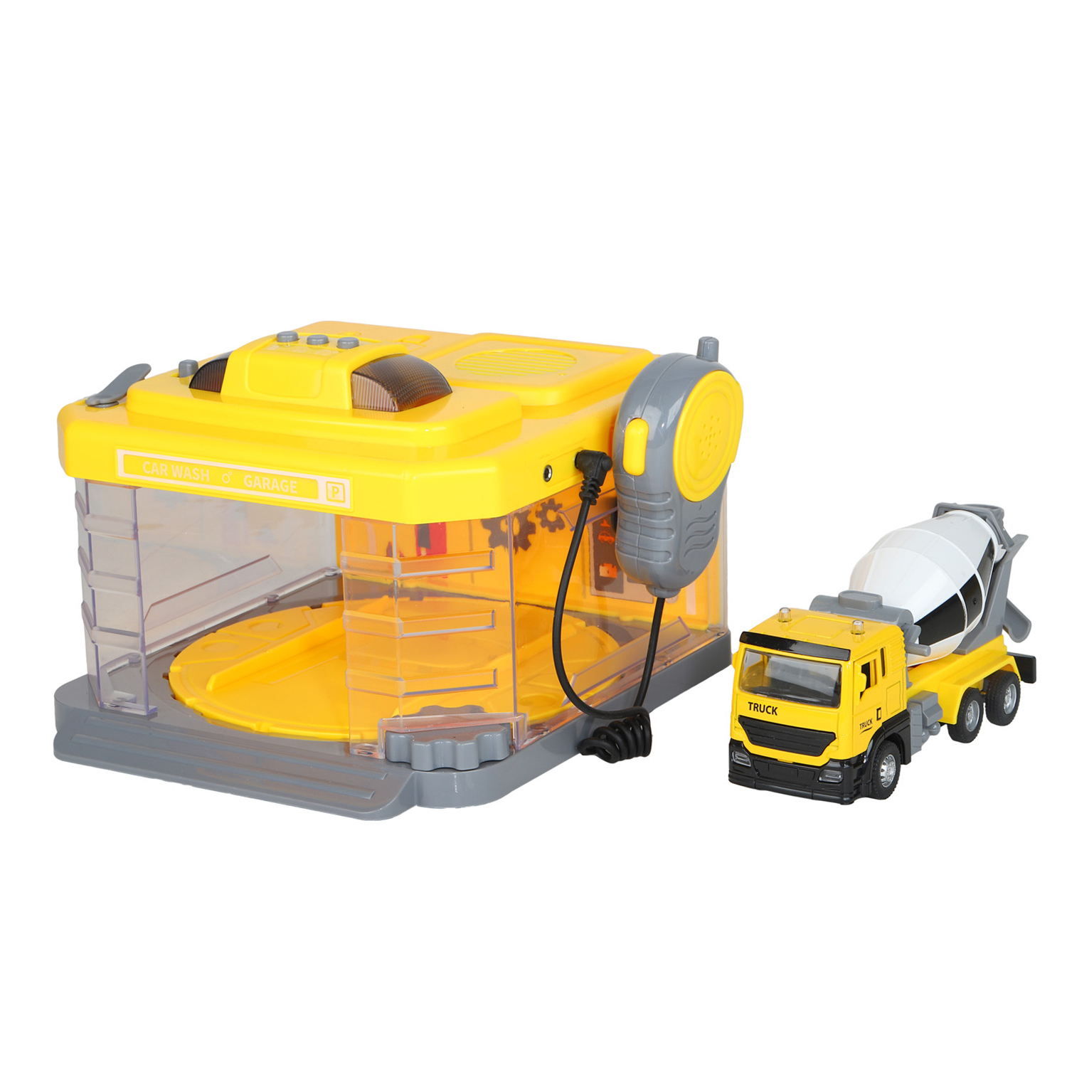 Автомойка с паром в наборе автомойка и машинка, свет, звук 31,5*22,5*20