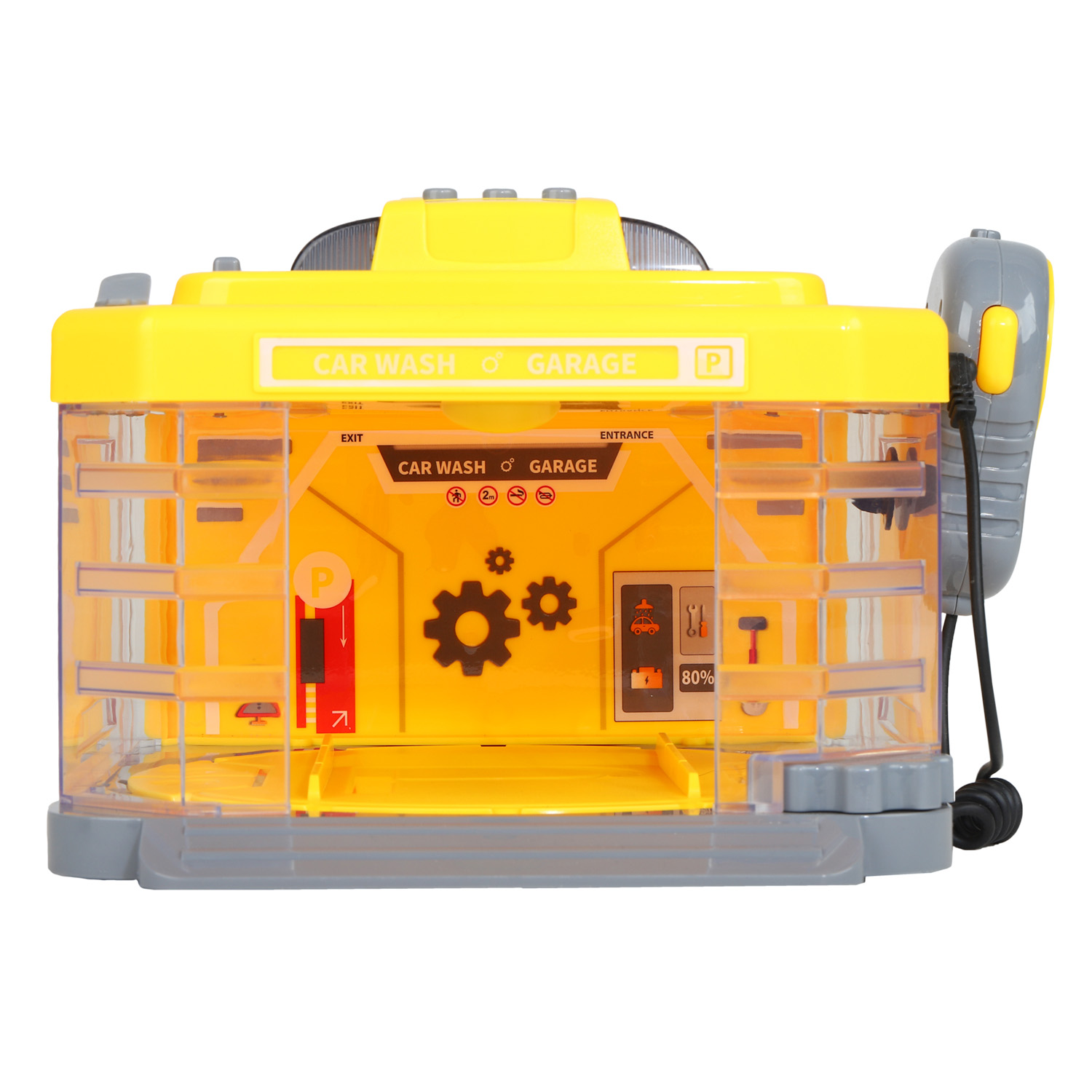 Автомойка с паром в наборе автомойка и машинка, свет, звук 31,5*22,5*20