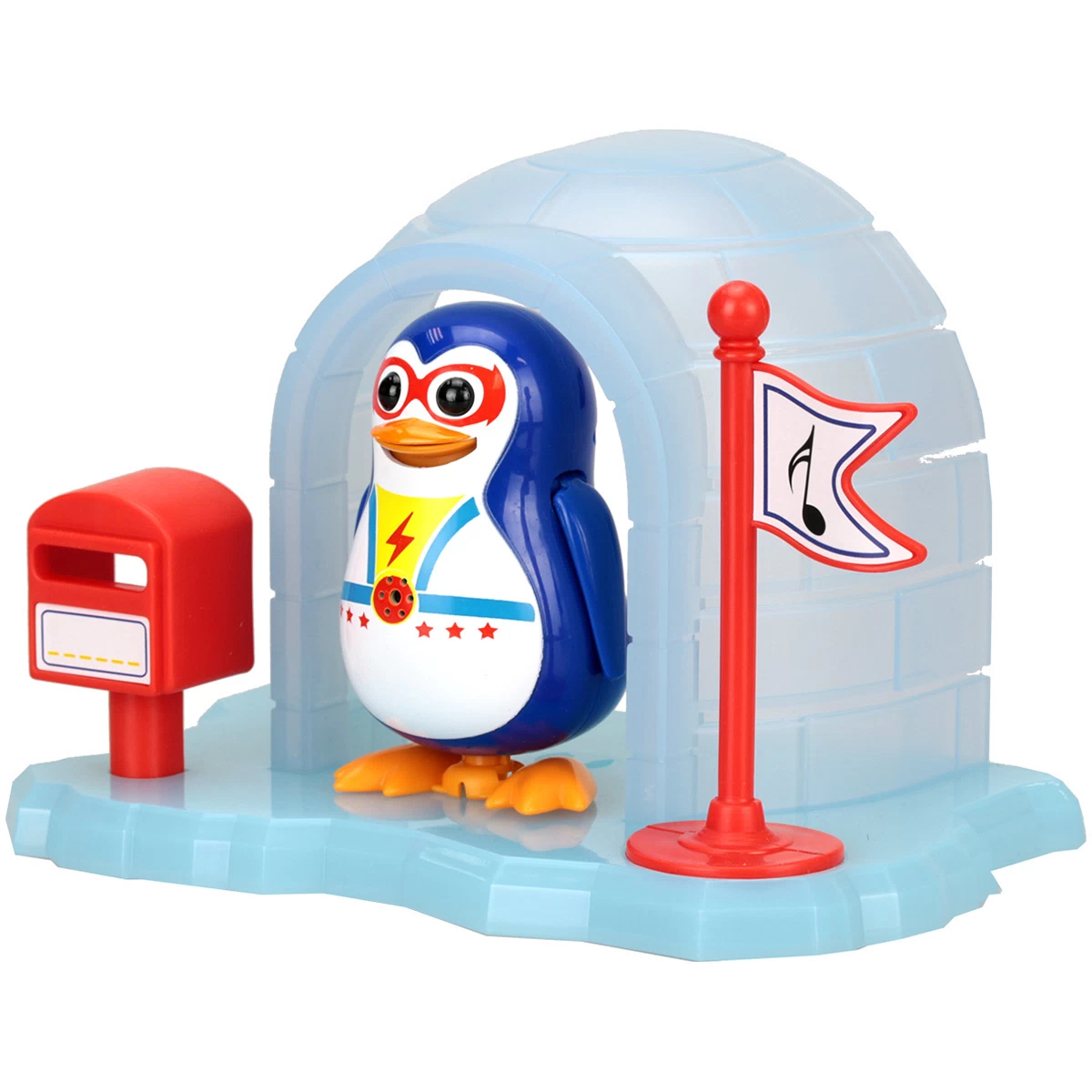 Пингвин в домике, синий