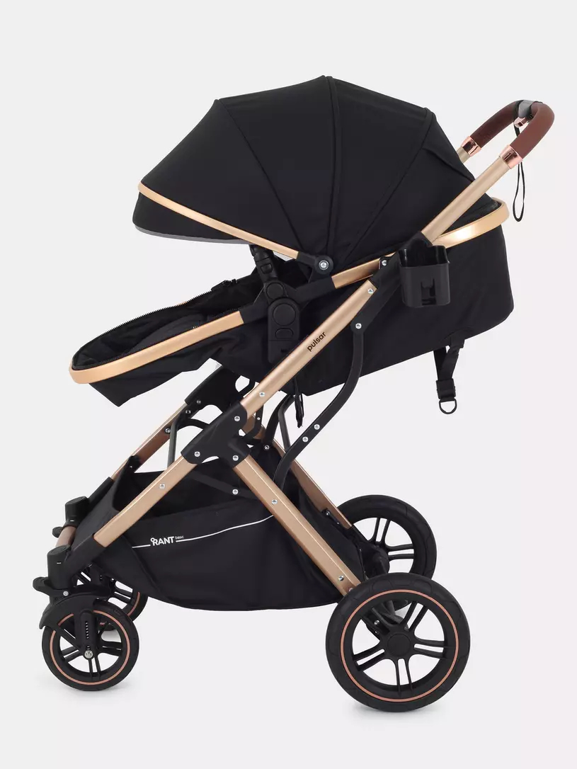 Коляска детская RANT basic Pulsar Gold 2в1 Black