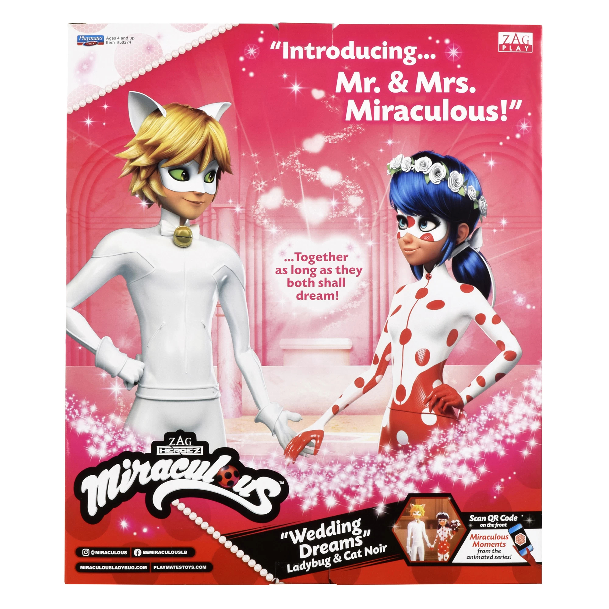 Игровой набор Miraculous Свадьба Леди Баг и Супер-кота кукла 27 см - 2шт. аксессуары