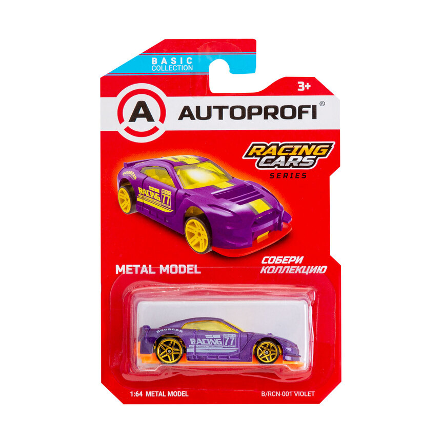 Машина метал. 1:64 Серия RACING CARS фиолетовый
